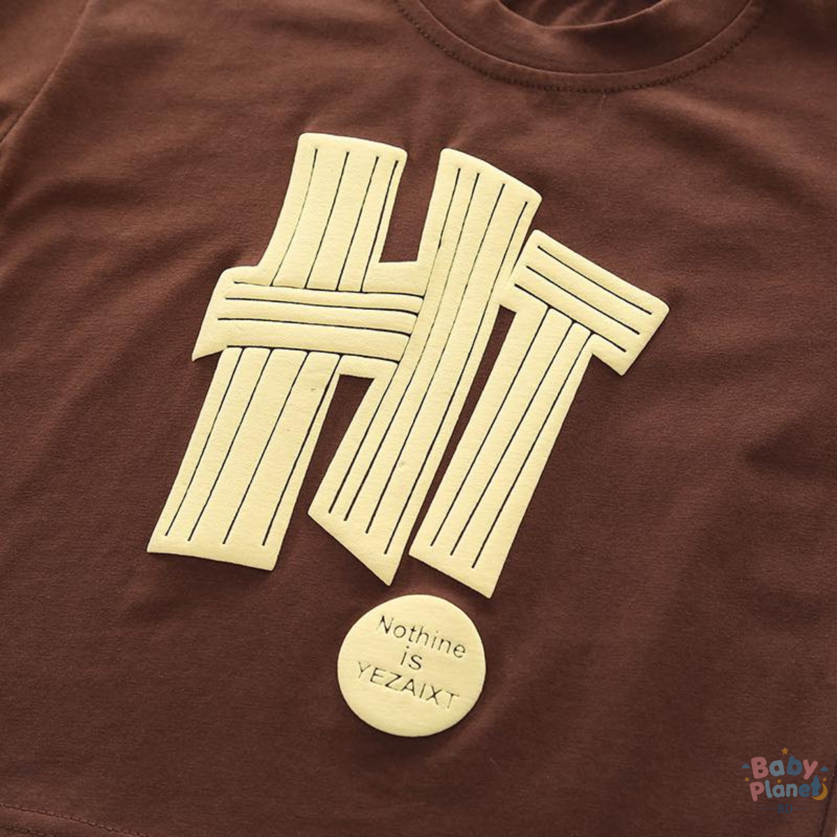  Imported Bubble Print Round-Neck Short-Sleeve Baby Top & Casual Trousers Two-Piece Set – Trendy Outfit